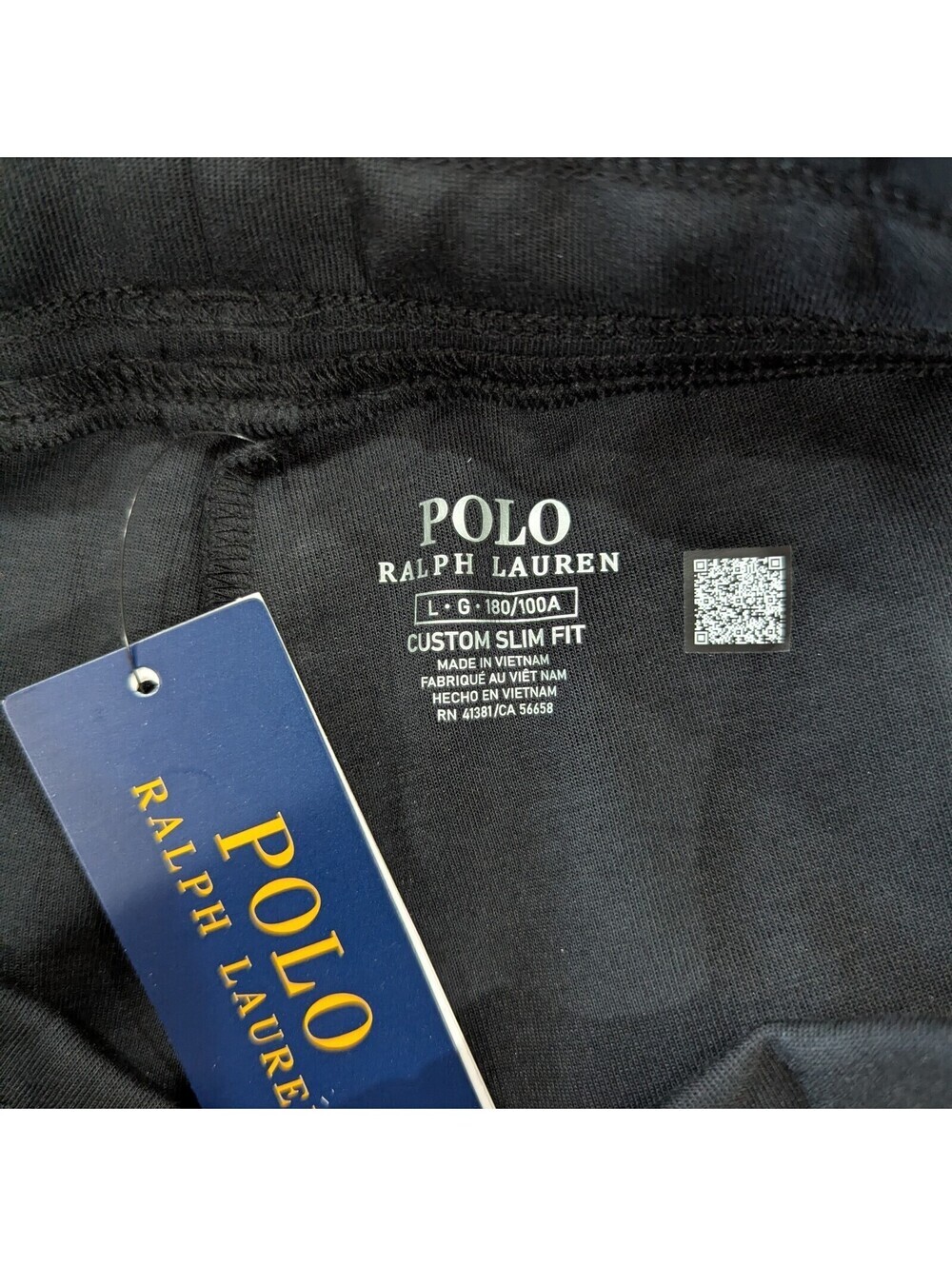 Polo Ralph Lauren Men's L Black Custom Slim Fit Double-Knit Shorts NWT - Picture 10 of 11